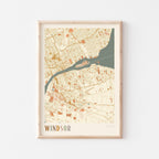 windsor, ontario map poster - image 1