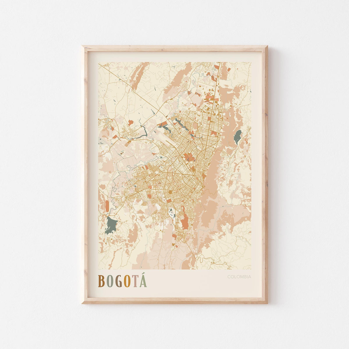bogota, colombia map poster - image 1