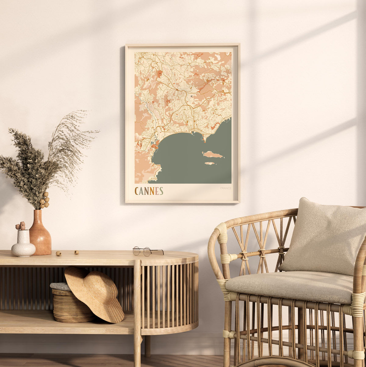 cannes france map poster - image 3