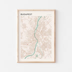 budapest hungary map poster - image 1