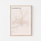 ulaanbaatar, mongolia map poster - image 1