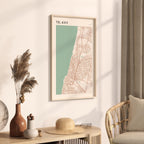 tel aviv, israel map poster - image 2