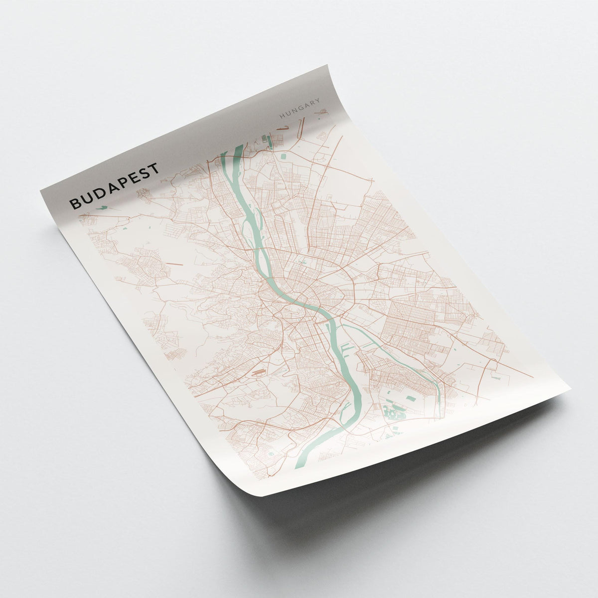 budapest hungary map poster - image 3