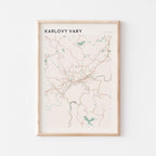 karlovy vary czechia map poster - image 1