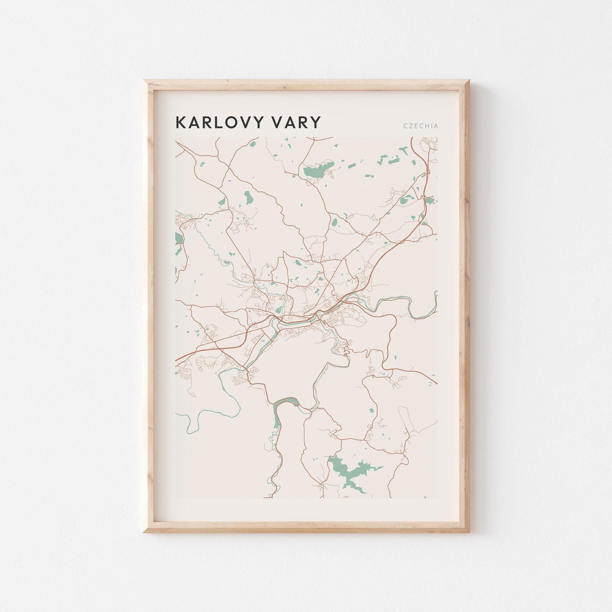 karlovy vary czechia map poster - image 1