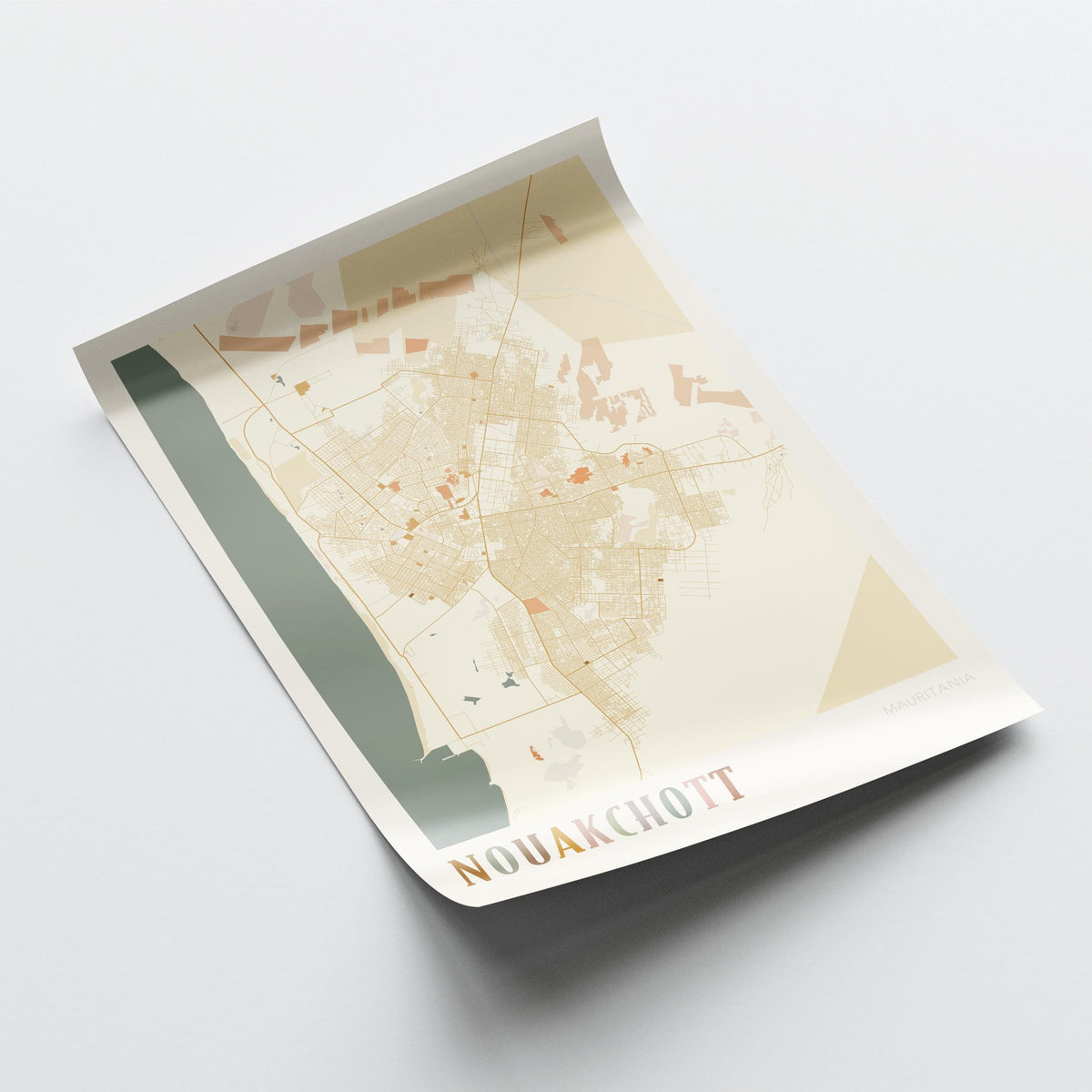 nouakchott, mauritania map poster - image 4