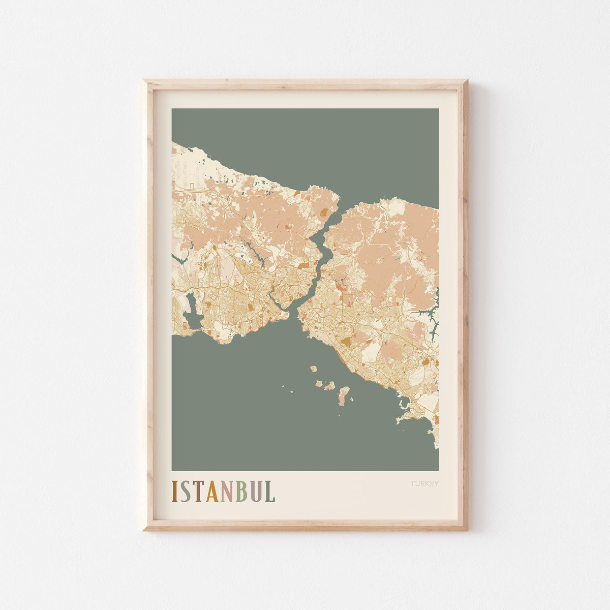 istanbul, turkey map poster - image 1