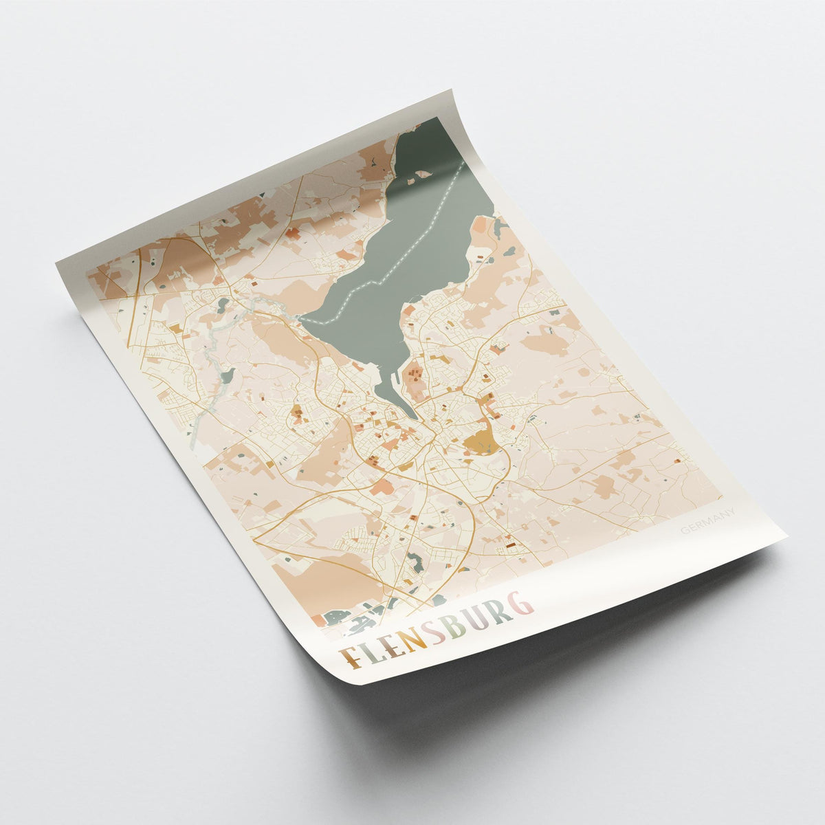 flensburg germany map poster - image 4