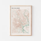 ho chi minh, vietnam map poster - image 1
