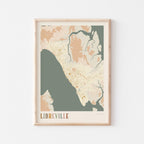 libreville, gabon map poster - image 1