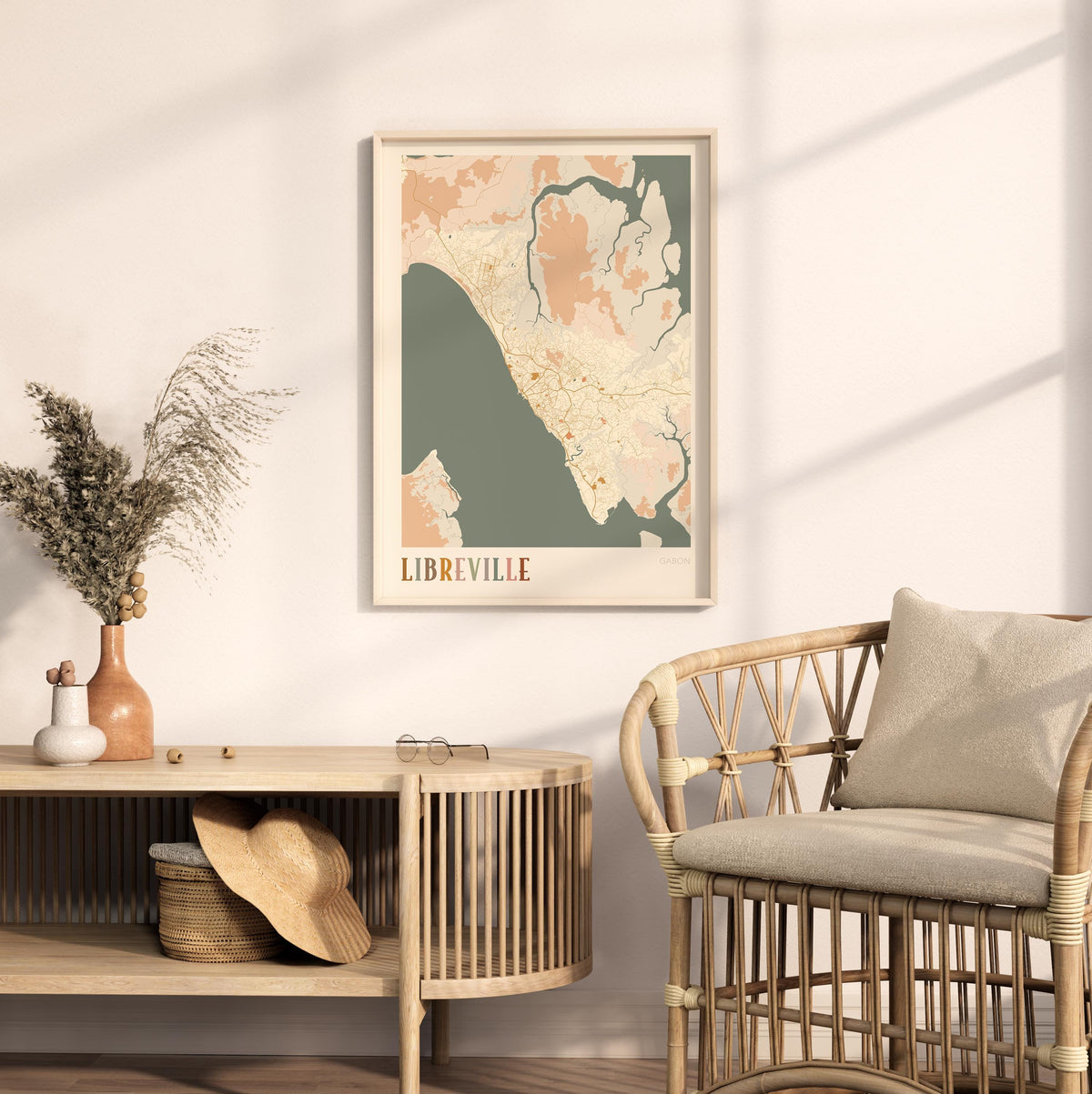 libreville, gabon map poster - image 3