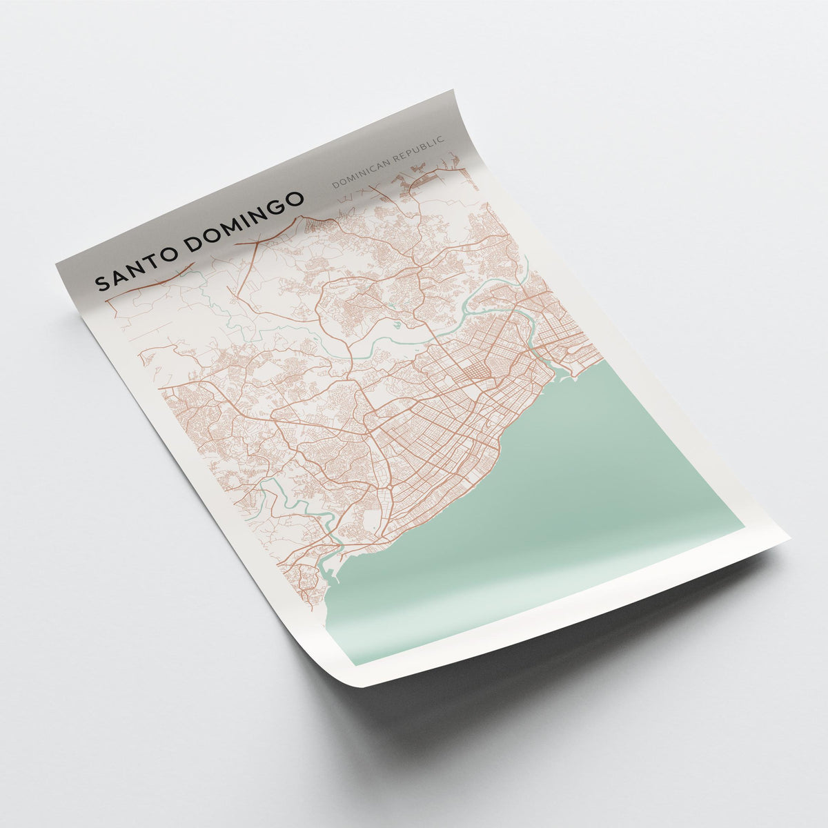 santo domingo, dominican republic map poster - image 4