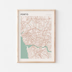 porto portugal map poster - image 1