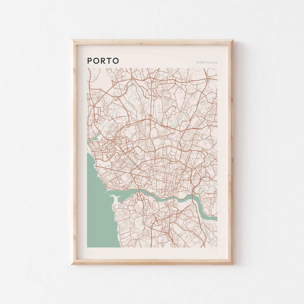 porto portugal map poster - image 1