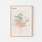 adana, turkey map poster - image 1