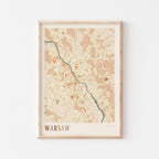 warsaw poland map poster - image 1