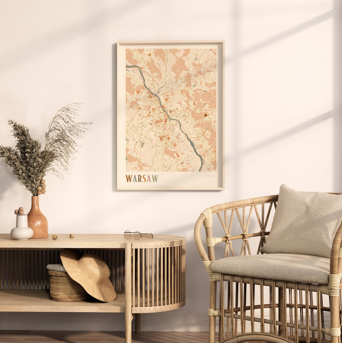 warsaw poland map poster - image 3