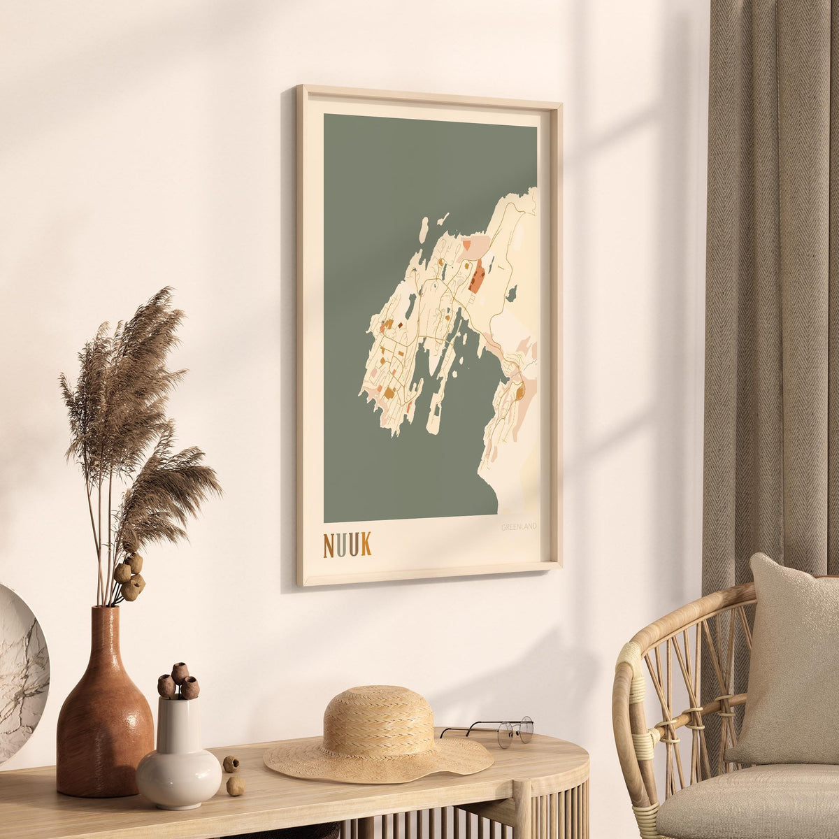 nuuk greenland map poster - image 2