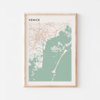 venice italy map poster - image 1