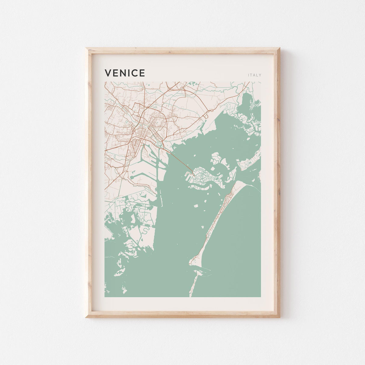 venice italy map poster - image 1
