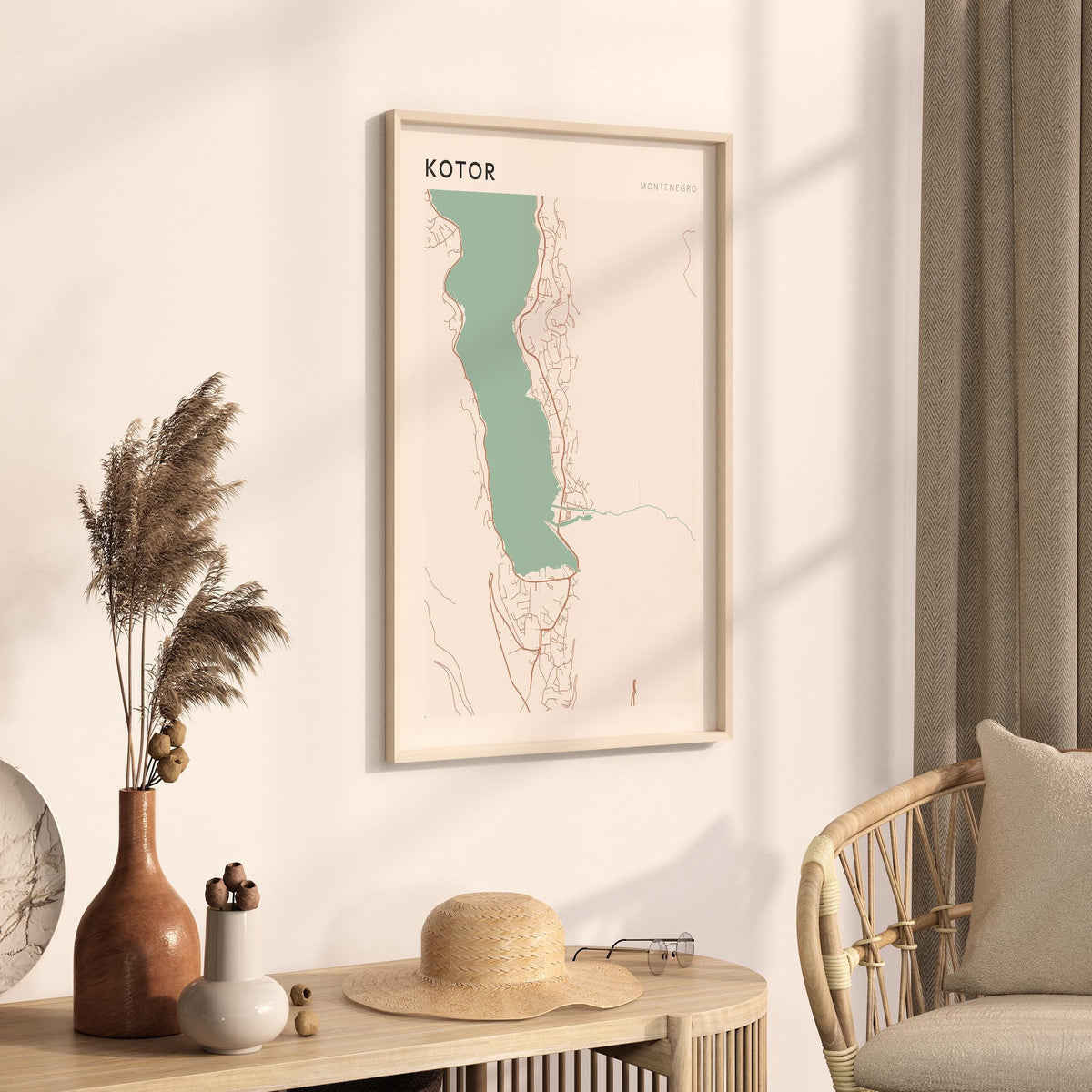 kotor montenegro map poster - image 2