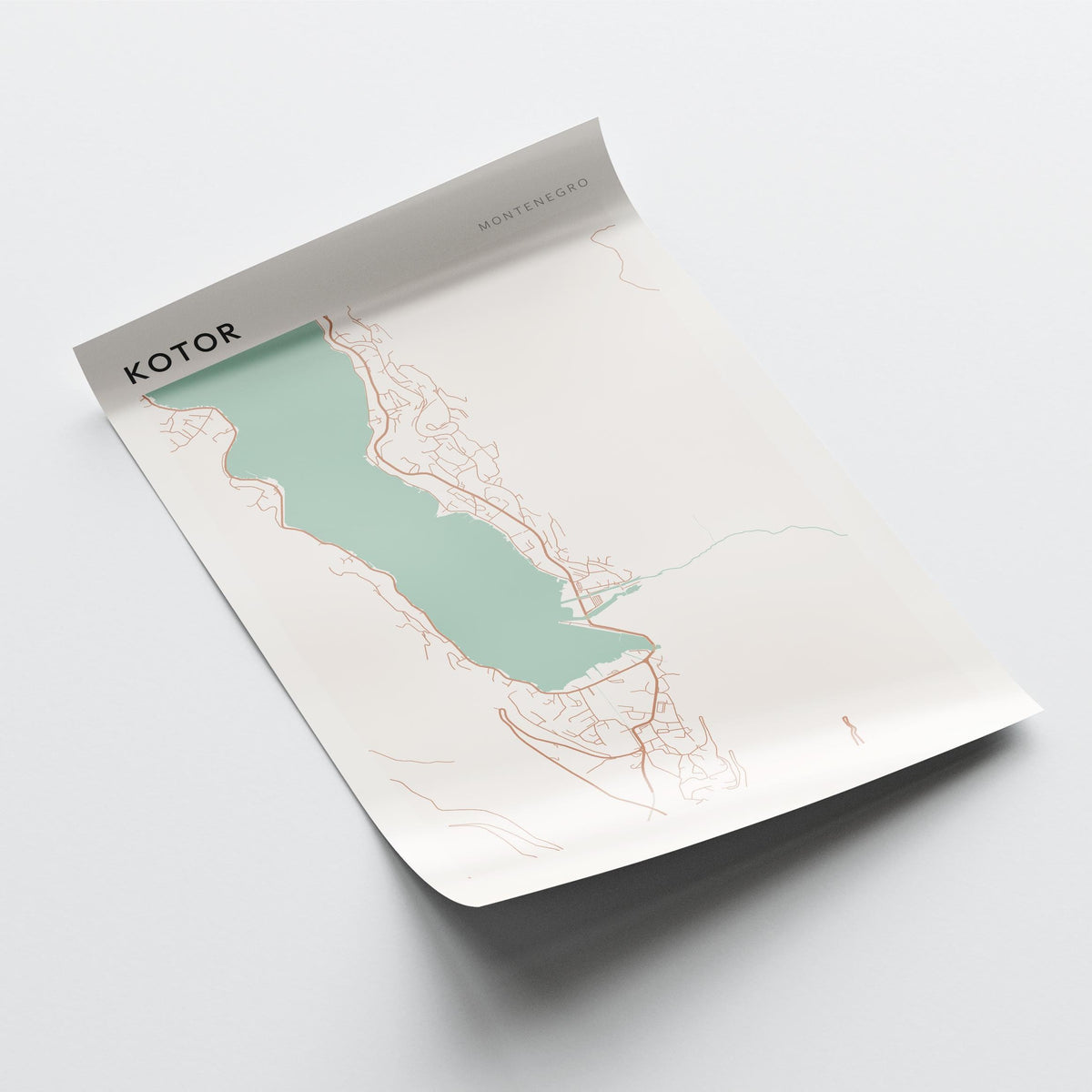 kotor montenegro map poster - image 4