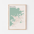 reykjavik iceland map poster - image 1