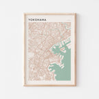 yokohama, japan map poster - image 1
