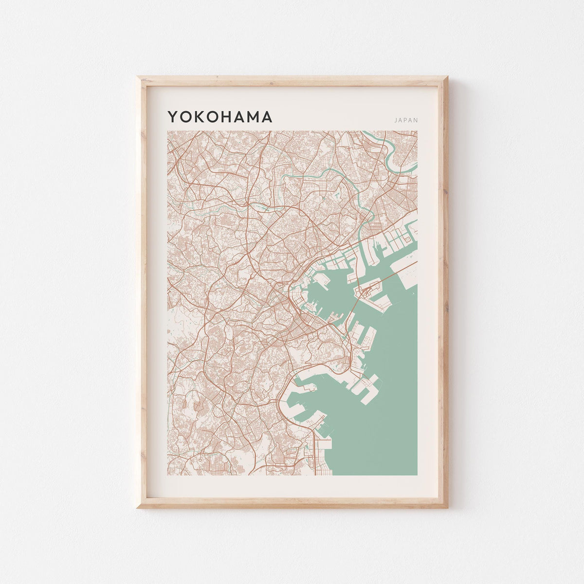 yokohama, japan map poster - image 1