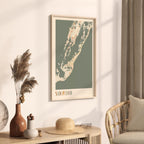 san pedro, belize map poster - image 2