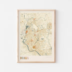 dhaka, bangladesh map poster - image 1
