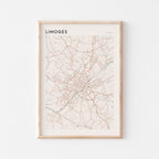 limoges france map poster - image 1