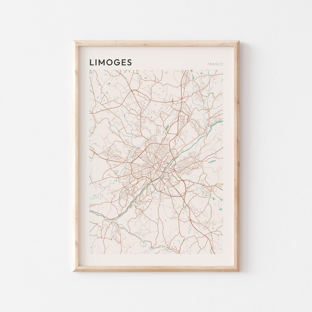 limoges france map poster - image 1