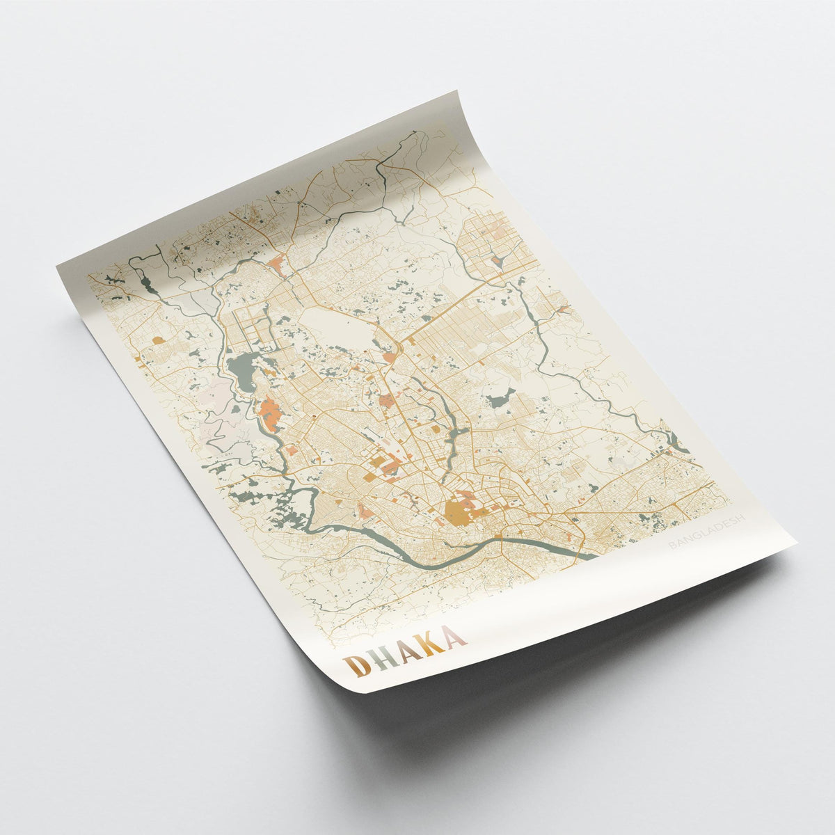 dhaka, bangladesh map poster - image 4