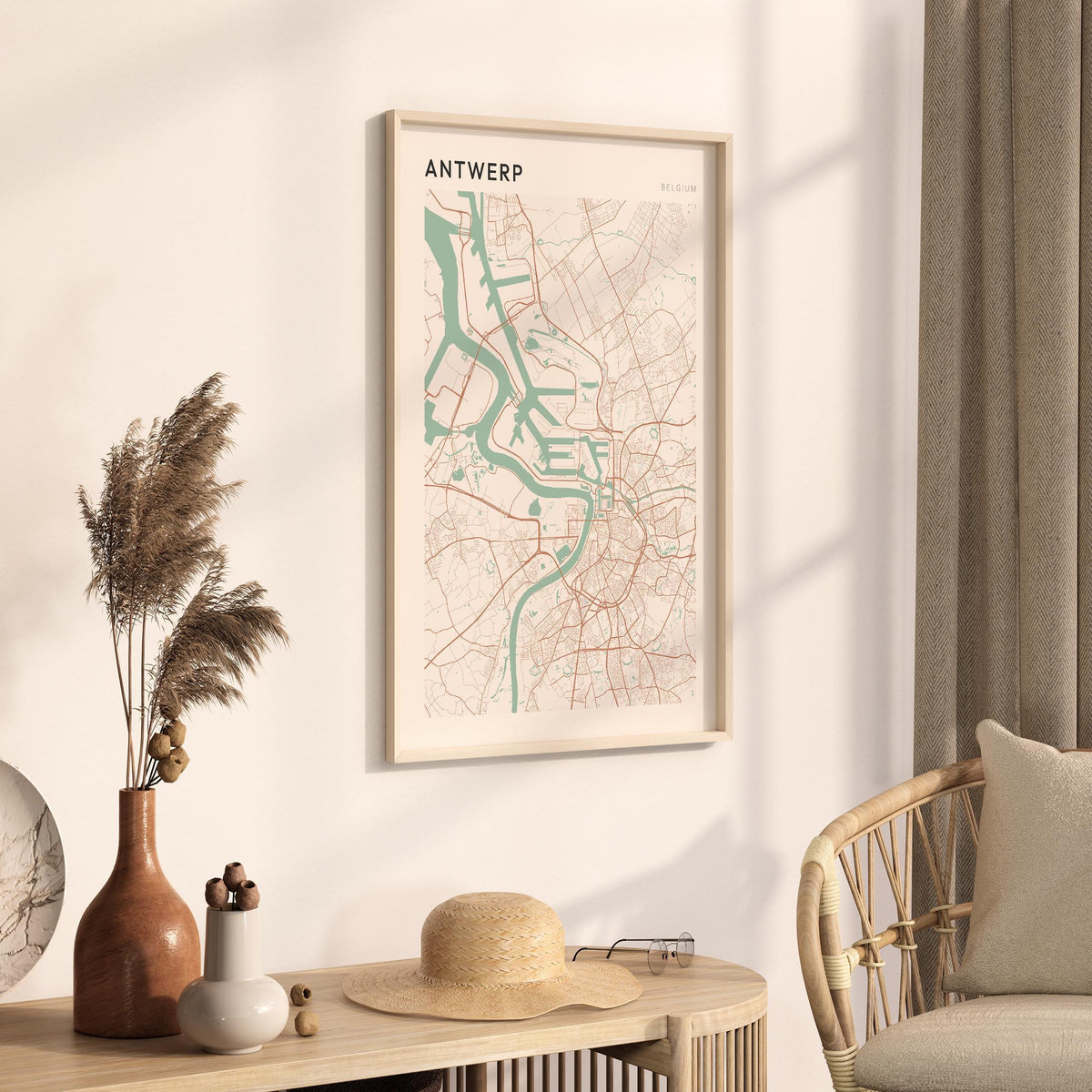 antwerp belgium map poster - image 2
