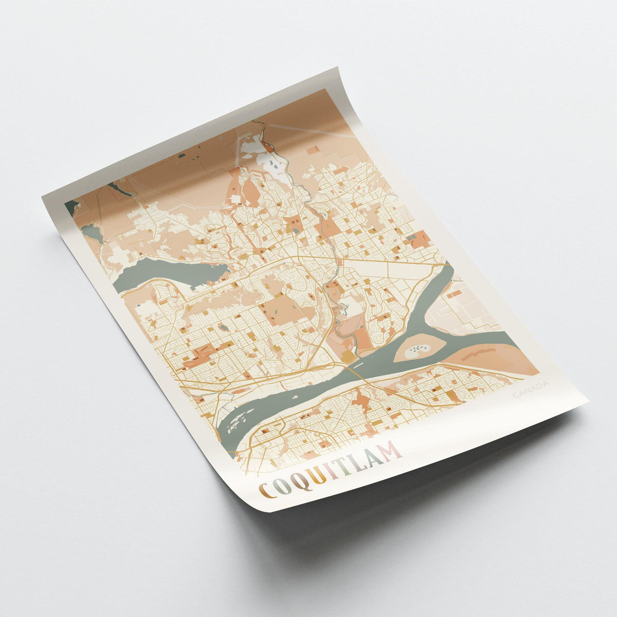 coquitlam, british columbia map poster - image 3