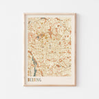 beijing, china map poster - image 1