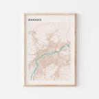 bamako, mali map poster - image 1
