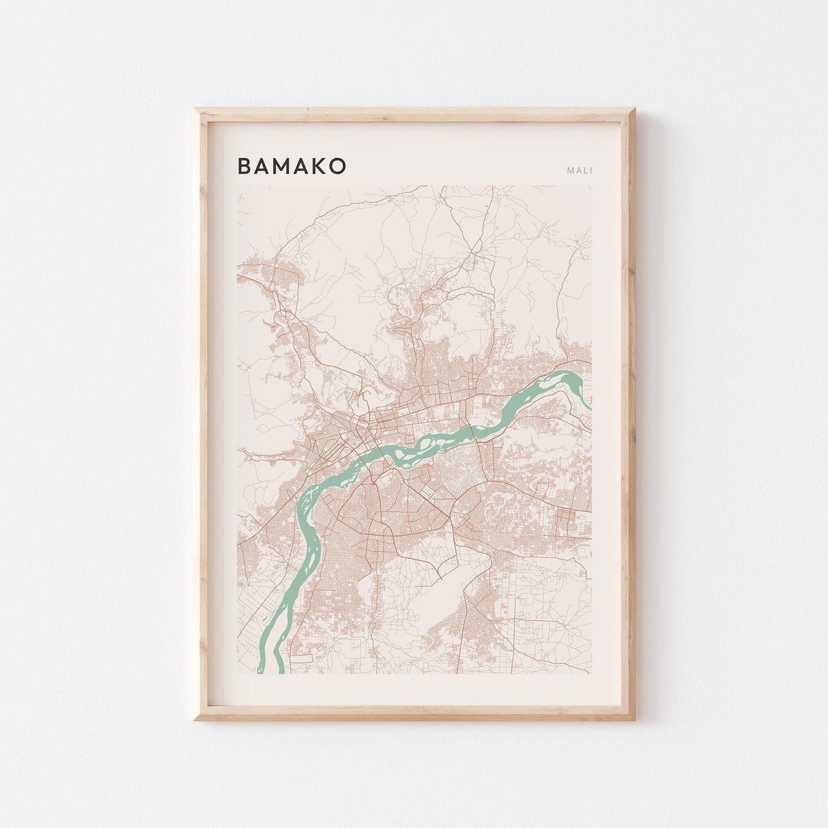 bamako, mali map poster - image 1