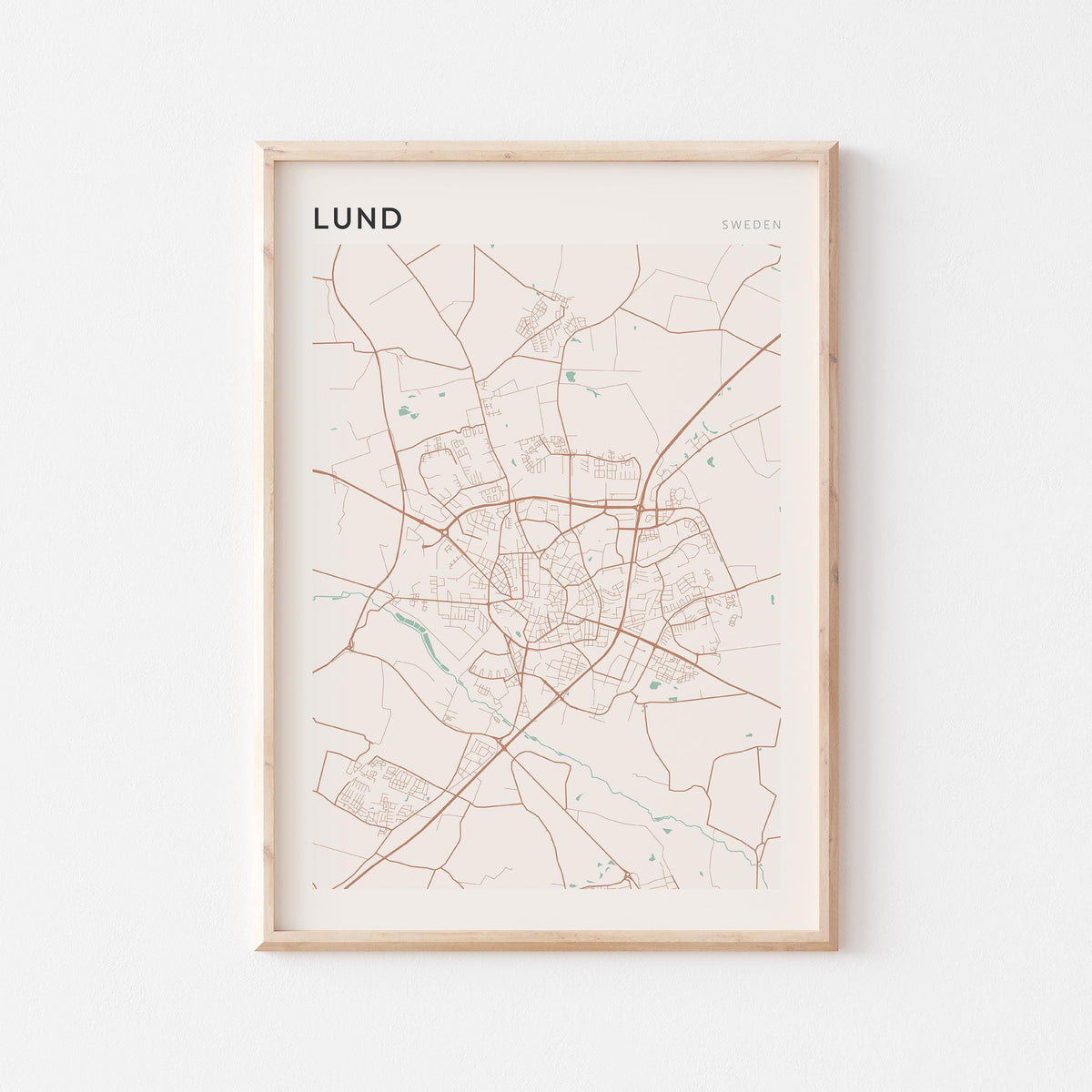 lund sweden map poster - image 1