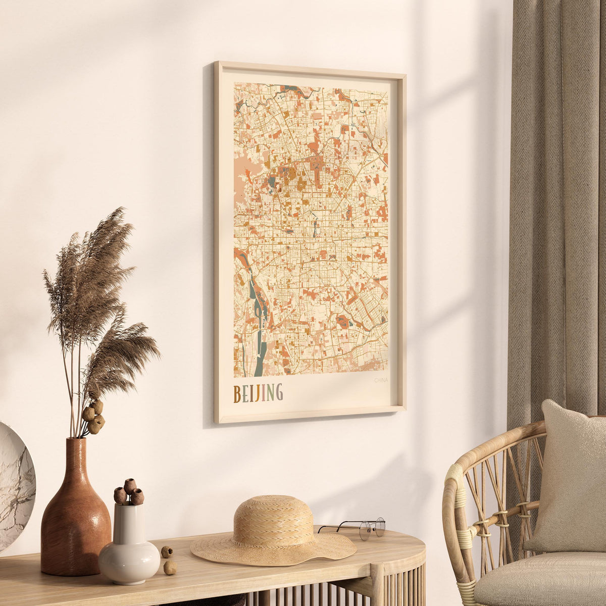 beijing, china map poster - image 2