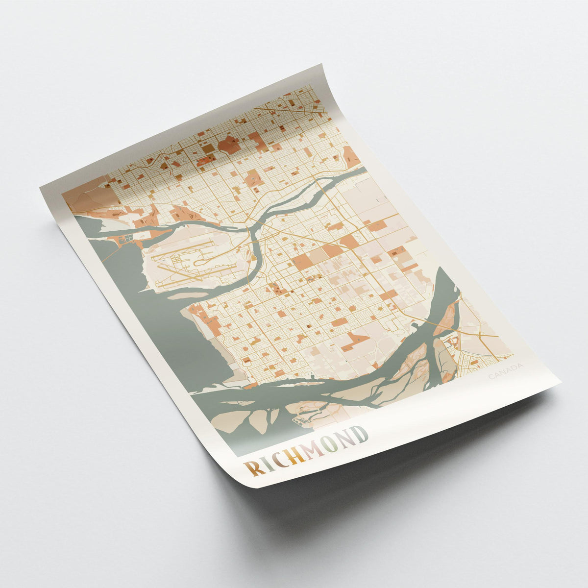 richmond, british columbia map poster - image 3