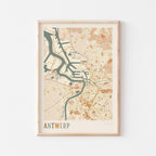 antwerp belgium map poster - image 1