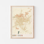 addis ababa, ethiopia map poster - image 1
