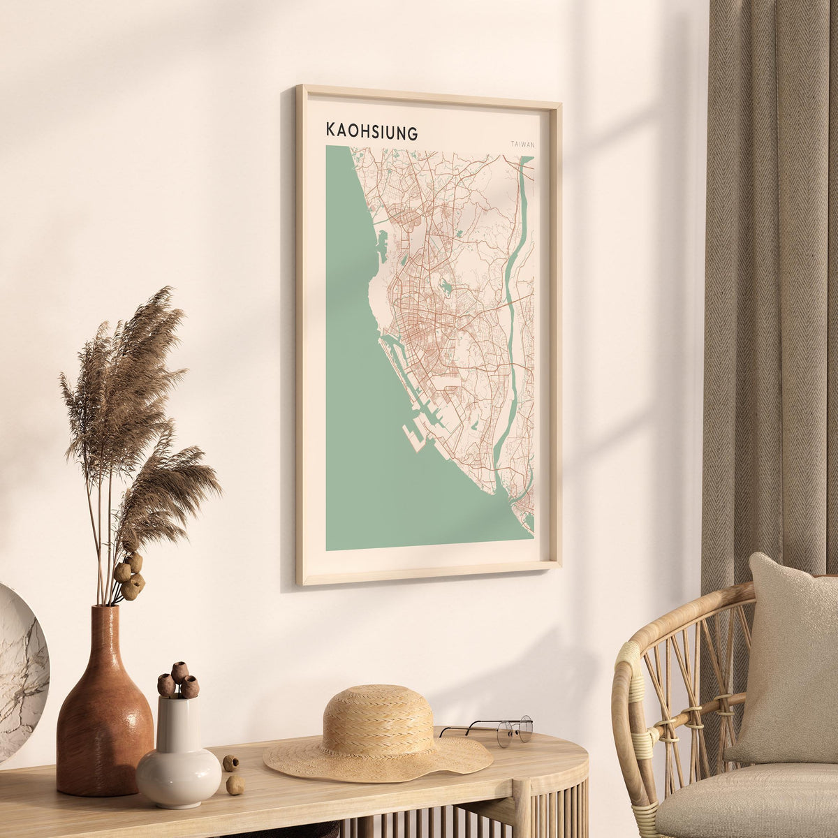 kaohsiung, taiwan map poster - image 2