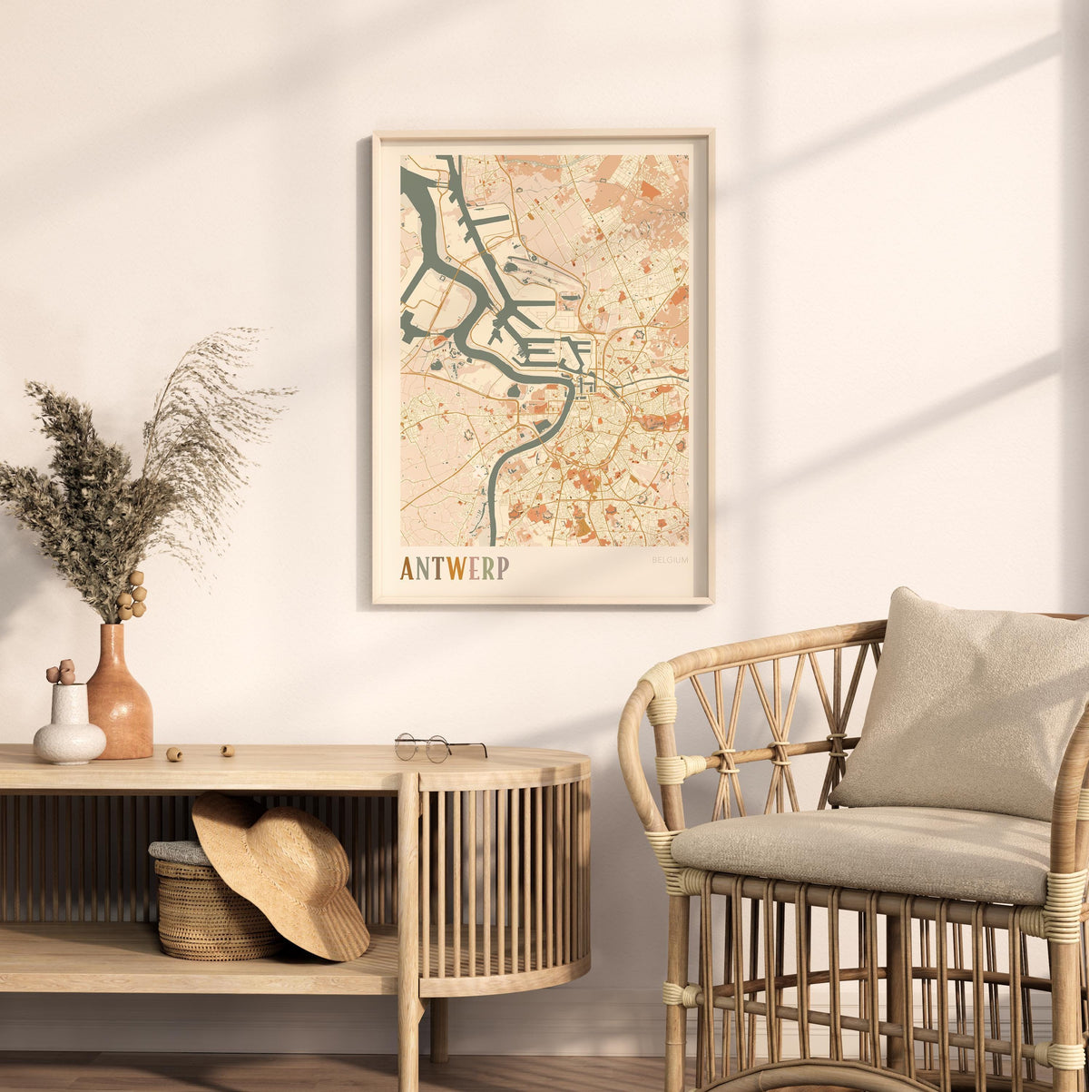 antwerp belgium map poster - image 3