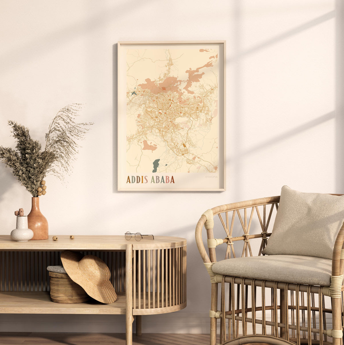 addis ababa, ethiopia map poster - image 3