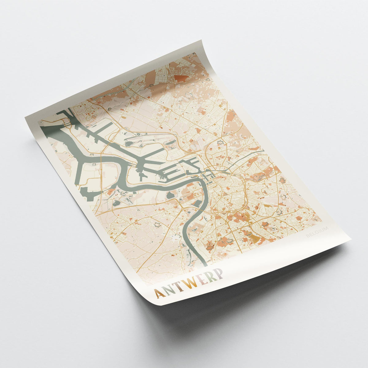 antwerp belgium map poster - image 4
