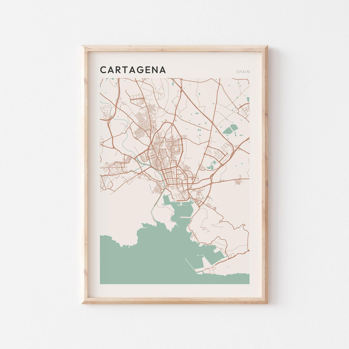 cartagena spain map poster - image 1