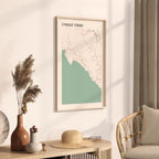 cinque terre italy map poster - image 2